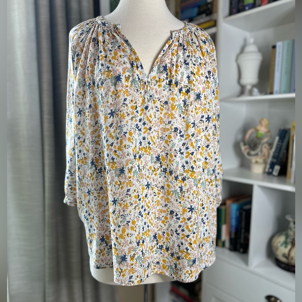 Jones New York Multicolor Floral Blouse